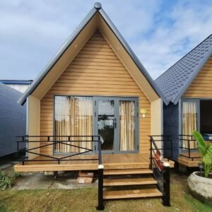 Nhà lắp ghép bungalow chữ A có toilet diện tích 32m2